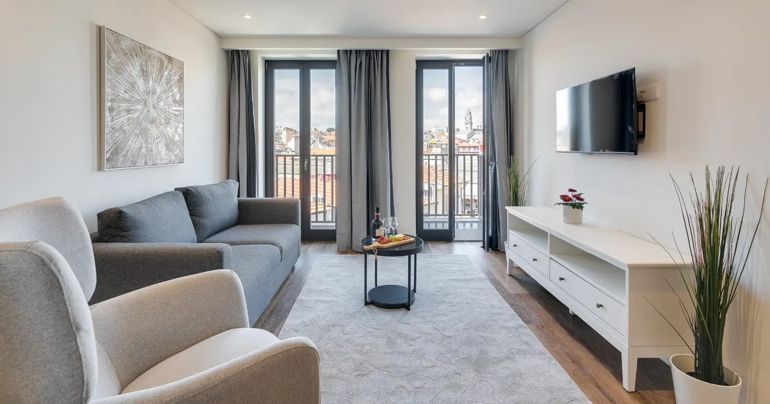 Sala de um Apartamento na cidade do Porto gerido pela Host Wise